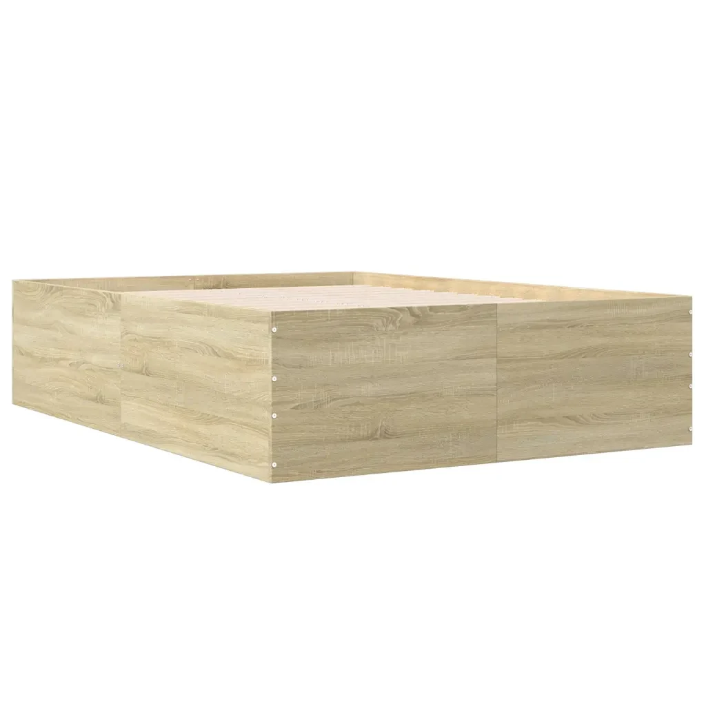 Letto matrimoniale | Letto per adulti | Giroletto Rovere Sonoma 120x190 cm in Legno Multistrato - Image 6