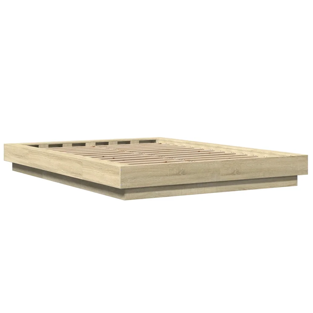 Letto matrimoniale | Letto per adulti | Giroletto Rovere Sonoma 120x190 cm in Legno Multistrato - Image 6