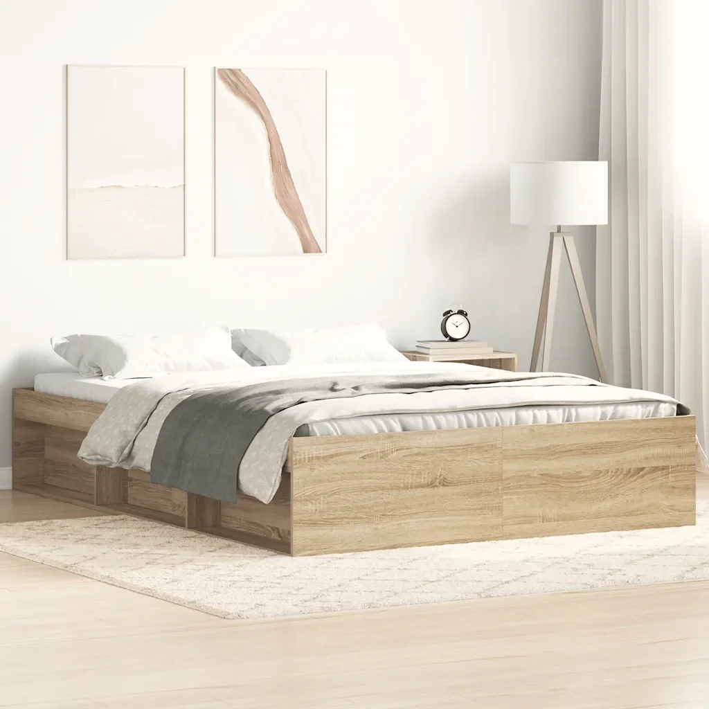 Letto matrimoniale | Letto per adulti | Giroletto Rovere Sonoma 120x190 cm Small Double - Image 2
