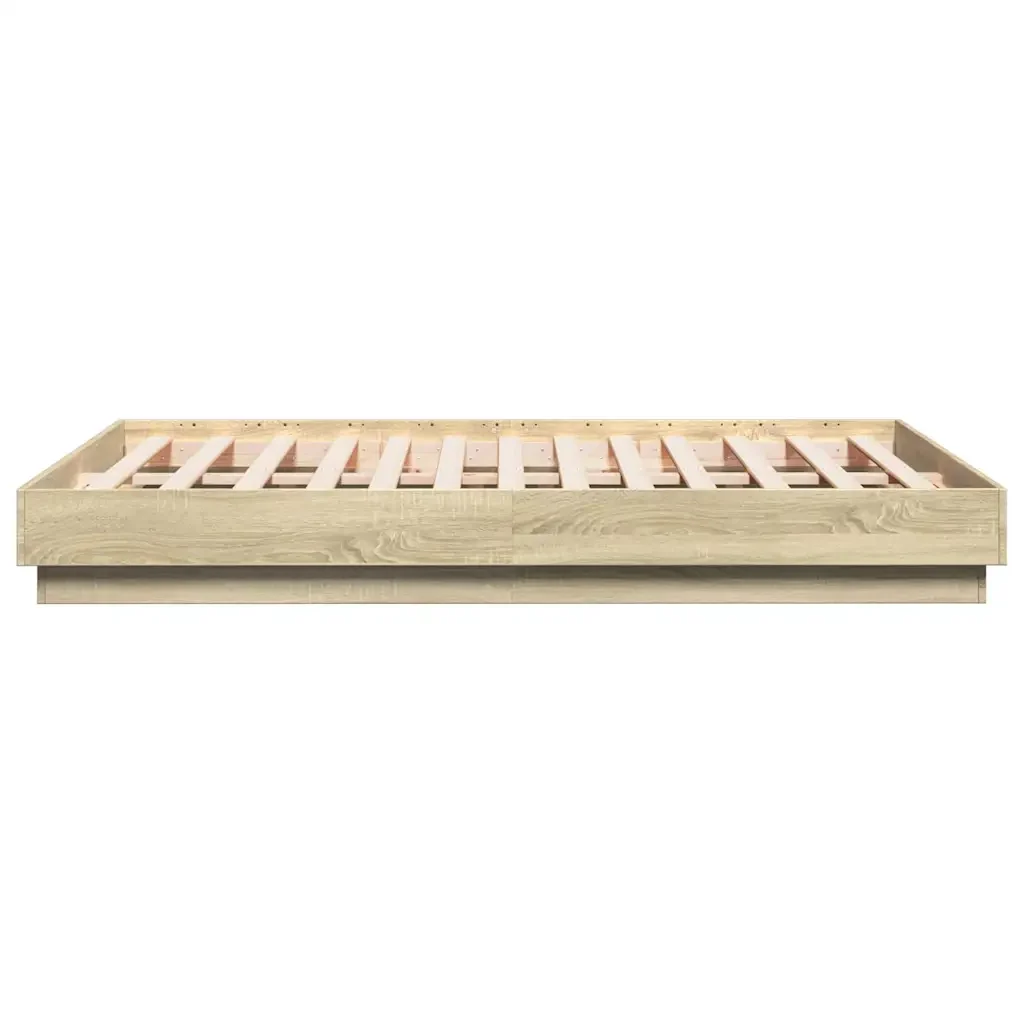 Letto matrimoniale | Letto per adulti | Giroletto Rovere Sonoma 135x190 cm in Legno Multistrato - Image 5
