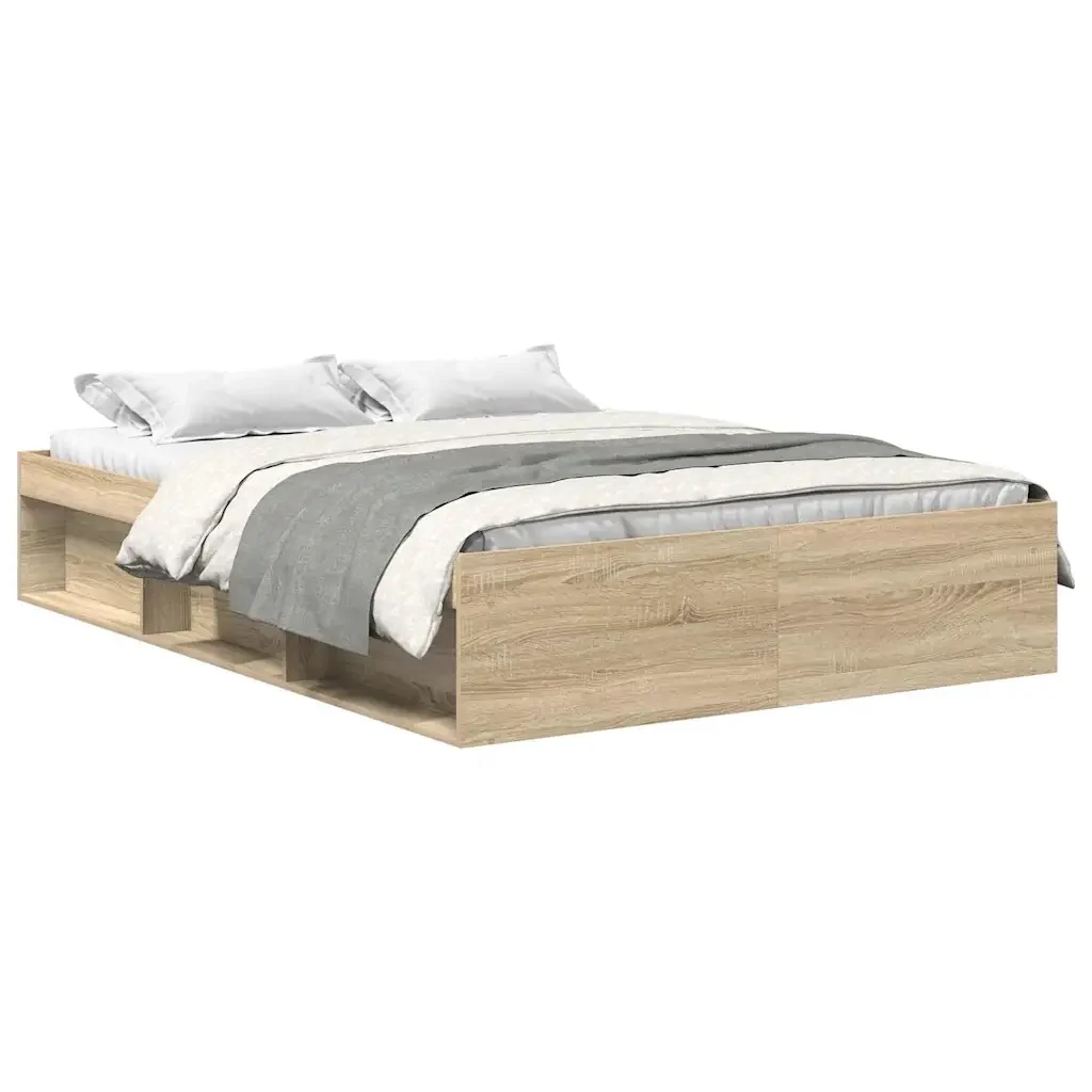 Letto matrimoniale | Letto per adulti | Giroletto Rovere Sonoma 150x200 cm King Size