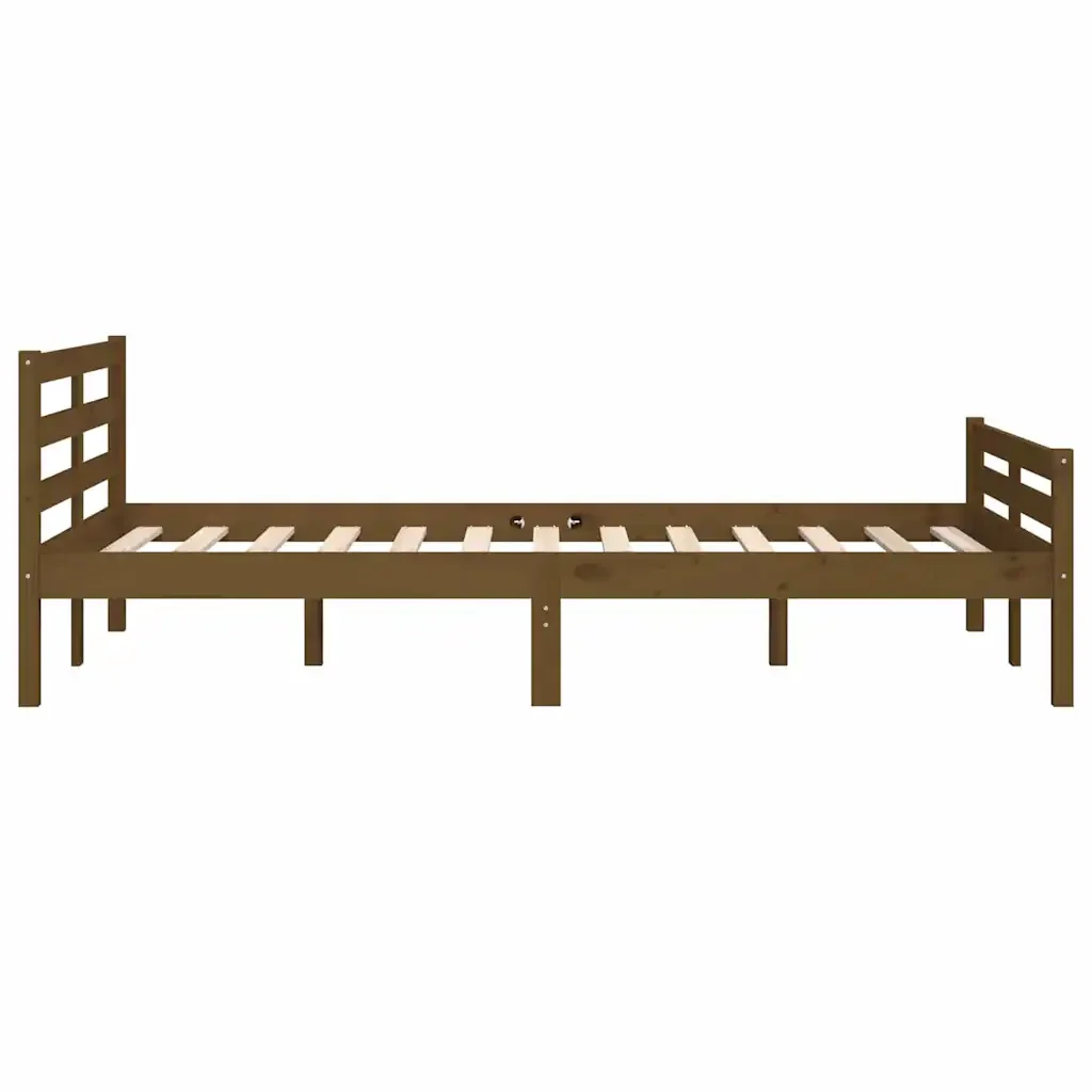Letto matrimoniale | Letto per adulti | Giroletto senza Materaso Ambra in Legno Massello 140x190 cm - Image 6