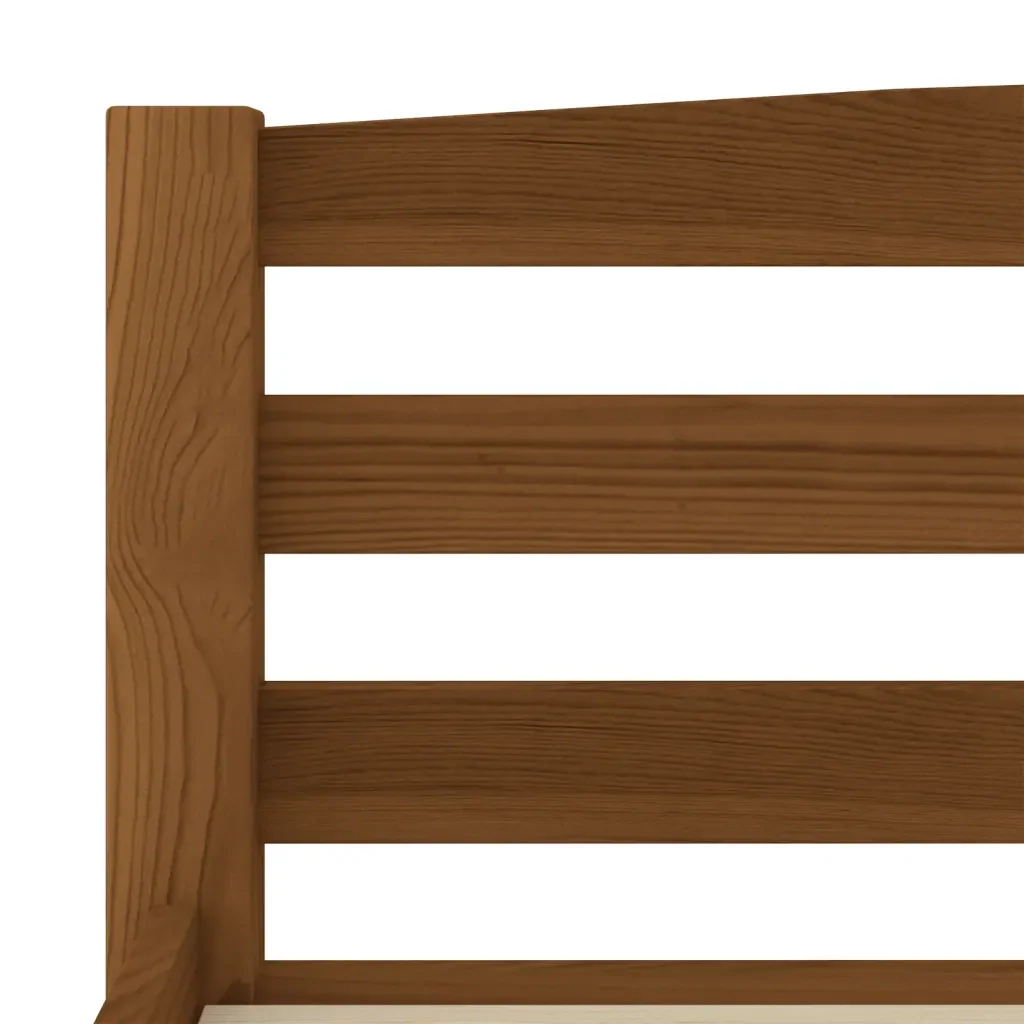 Letto matrimoniale | Letto per adulti | Giroletto senza Materaso Ambrato in Legno di Pino 120x200 cm - Image 6