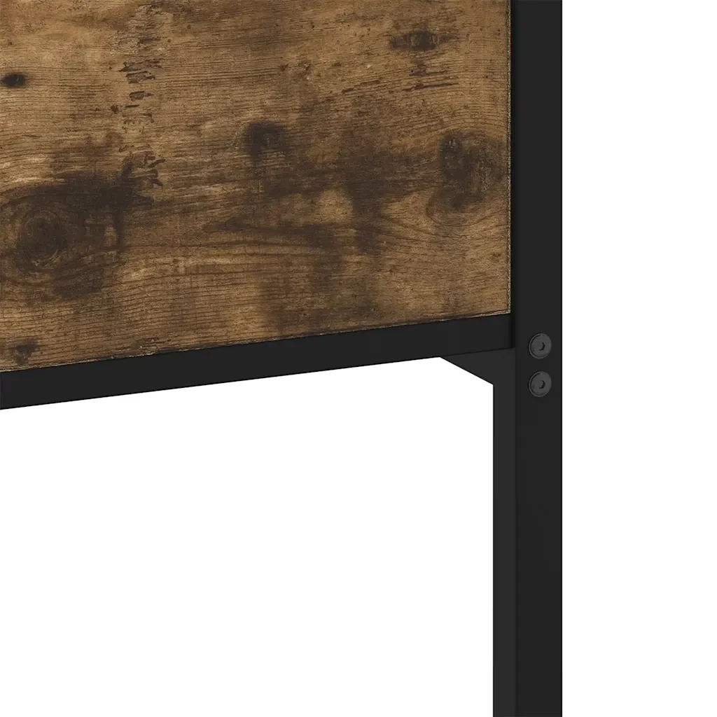 Letto matrimoniale | Letto per adulti | Giroletto senza Materaso in Metallo Rovere Fumo 183x213 cm - Image 7