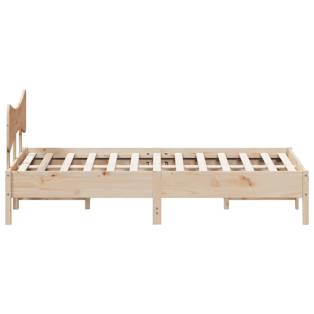 Letto matrimoniale | Letto per adulti | Giroletto senza Materasso 120x200 cm in Legno Massello di Pino - Image 7