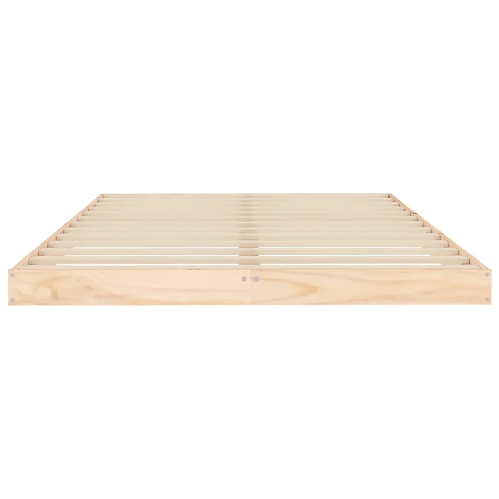 Letto matrimoniale | Letto per adulti | Giroletto senza Materasso 120x200 cm in Legno Massello di Pino - Image 5