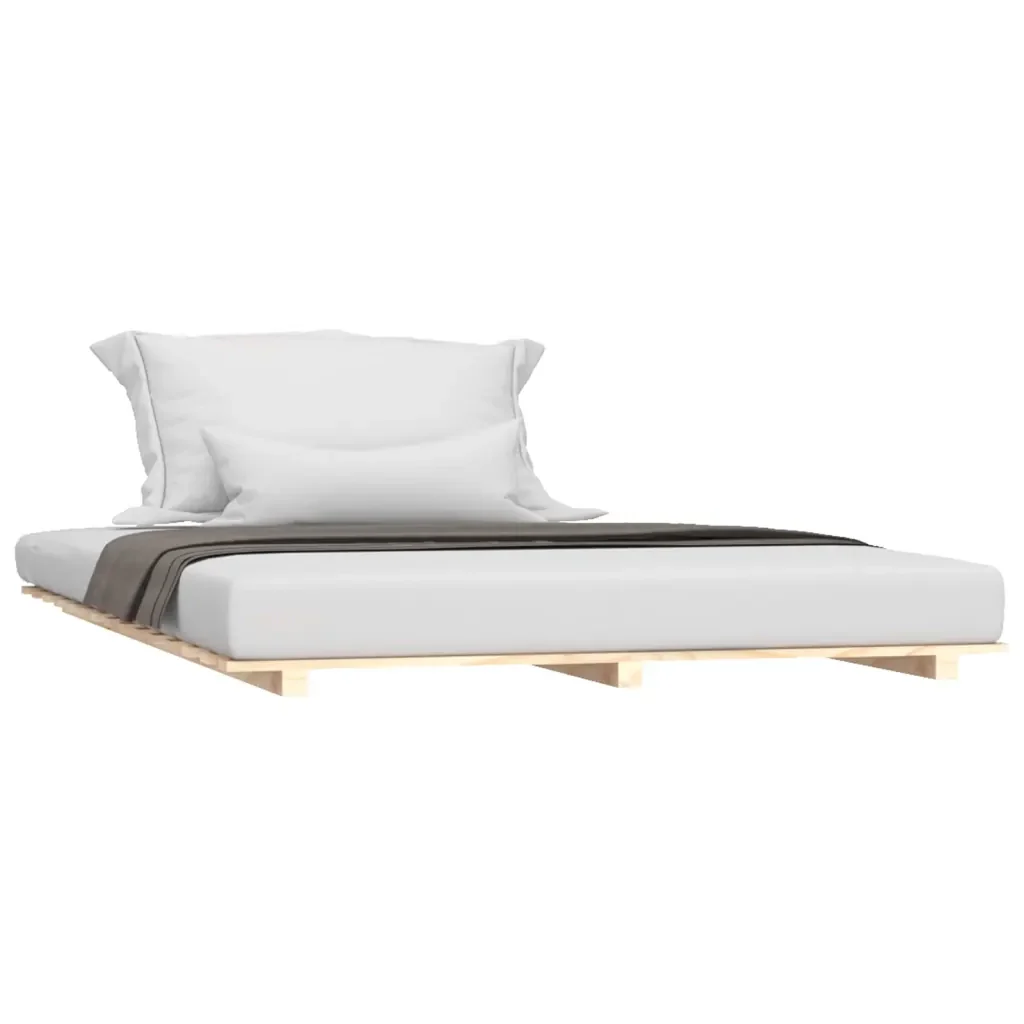 Letto matrimoniale | Letto per adulti | Giroletto senza Materasso 120x200 cm in Legno Massello di Pino - Image 3
