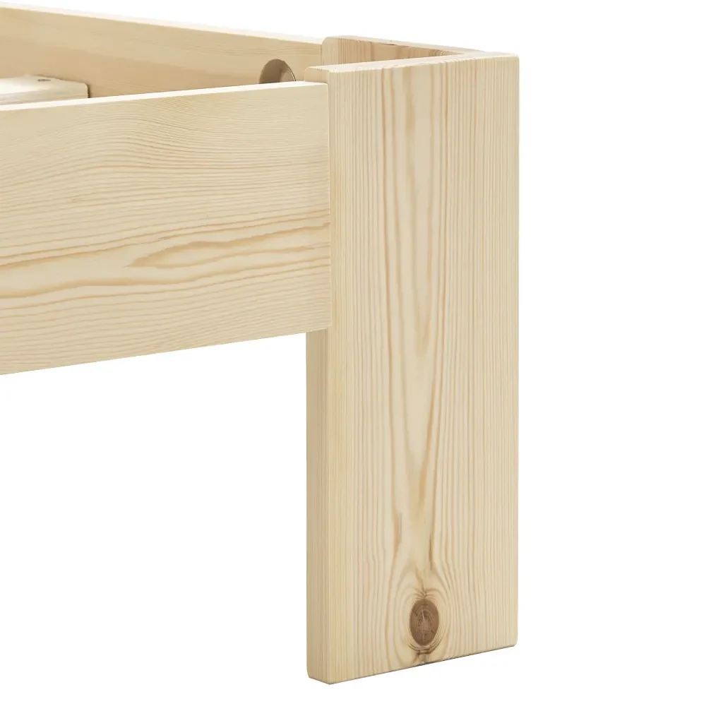 Letto matrimoniale | Letto per adulti | Giroletto senza Materasso 120x200 cm in Legno Massello di Pino - Image 5