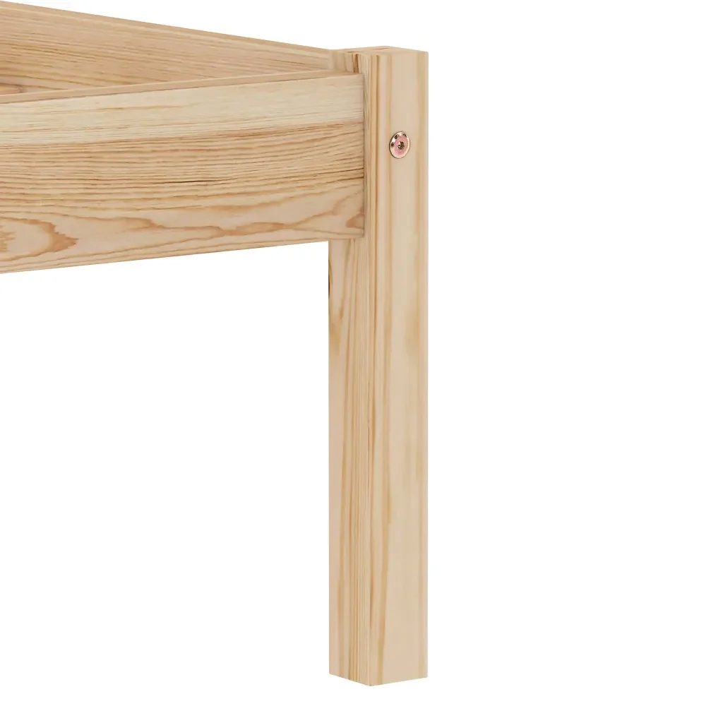 Letto matrimoniale | Letto per adulti | Giroletto senza Materasso 140x200 cm in Legno Massello di Pino - Image 6