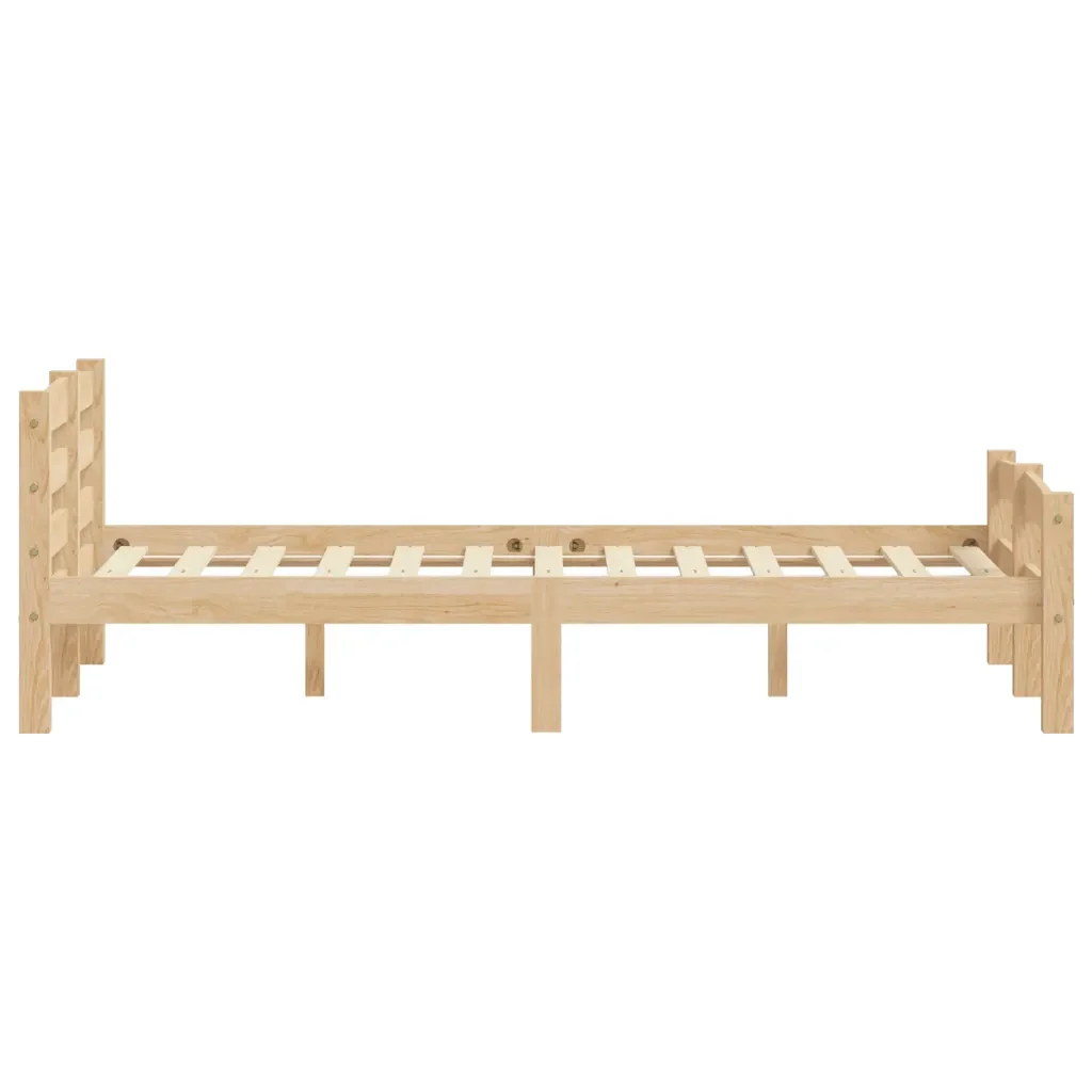 Letto matrimoniale | Letto per adulti | Giroletto senza Materasso 140x200 cm in Legno Massello di Pino - Image 5
