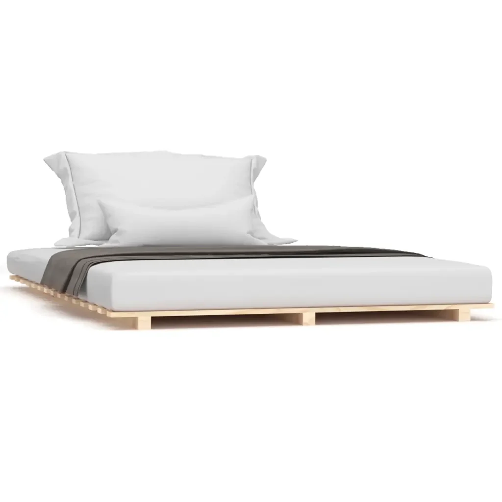 Letto matrimoniale | Letto per adulti | Giroletto senza Materasso 140x200 cm in Legno Massello di Pino