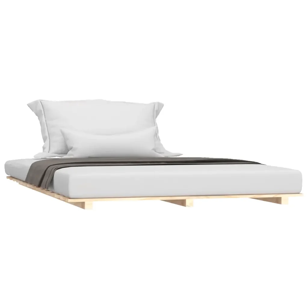 Letto matrimoniale | Letto per adulti | Giroletto senza Materasso 140x200 cm in Legno Massello di Pino - Image 3