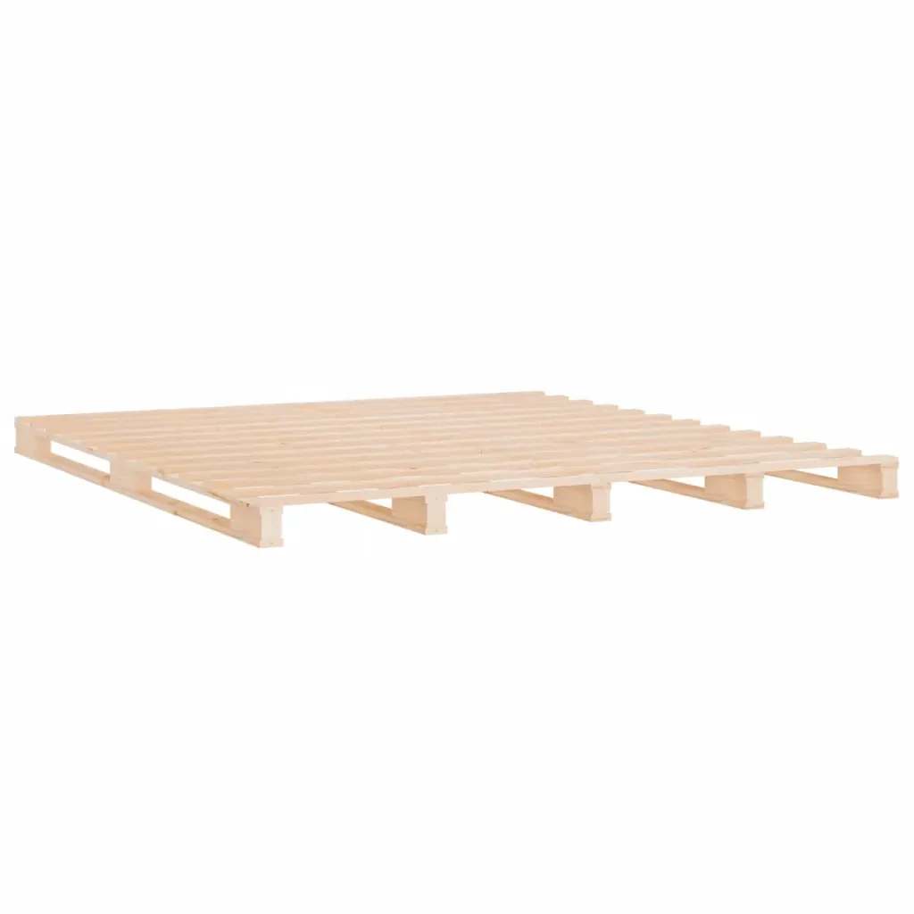 Letto matrimoniale | Letto per adulti | Giroletto senza Materasso 140x200 cm in Legno Massello di Pino - Image 6