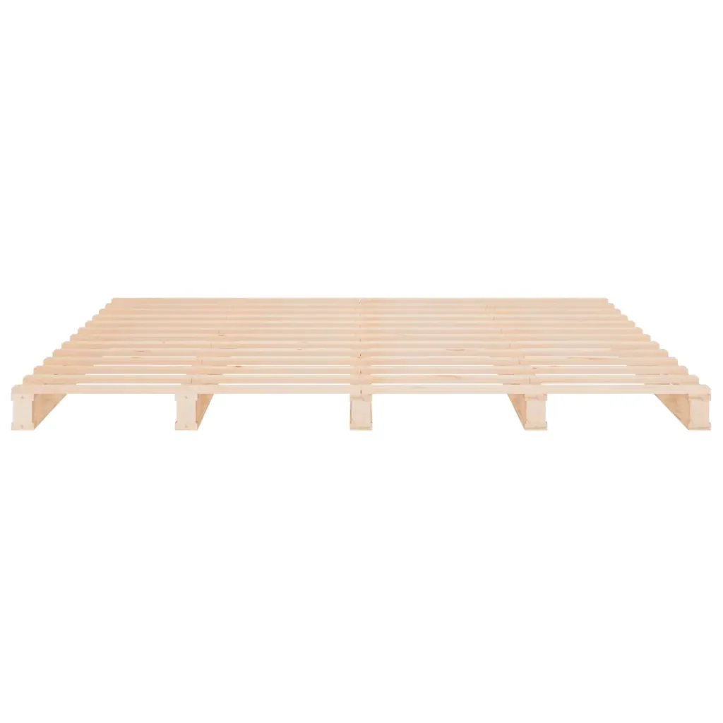 Letto matrimoniale | Letto per adulti | Giroletto senza Materasso 140x200 cm in Legno Massello di Pino - Image 7