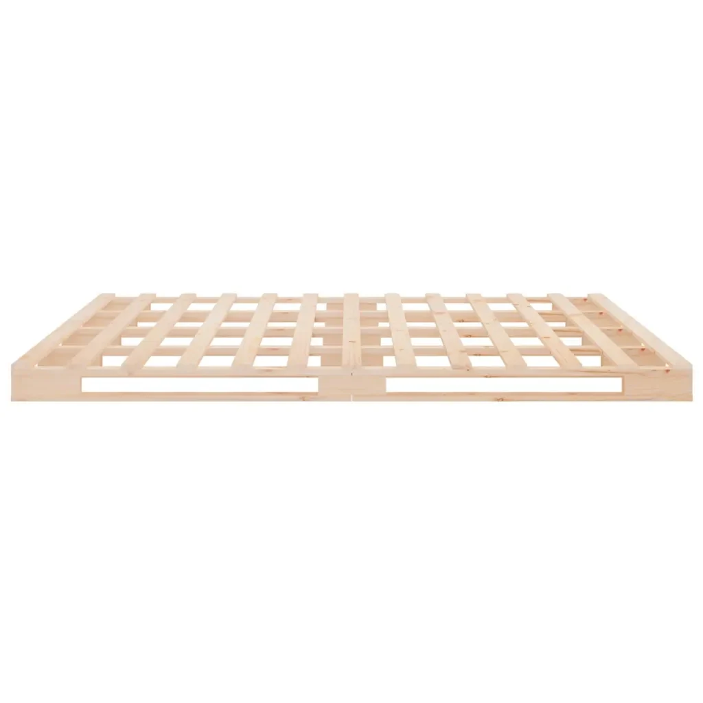 Letto matrimoniale | Letto per adulti | Giroletto senza Materasso 140x200 cm in Legno Massello di Pino - Image 8