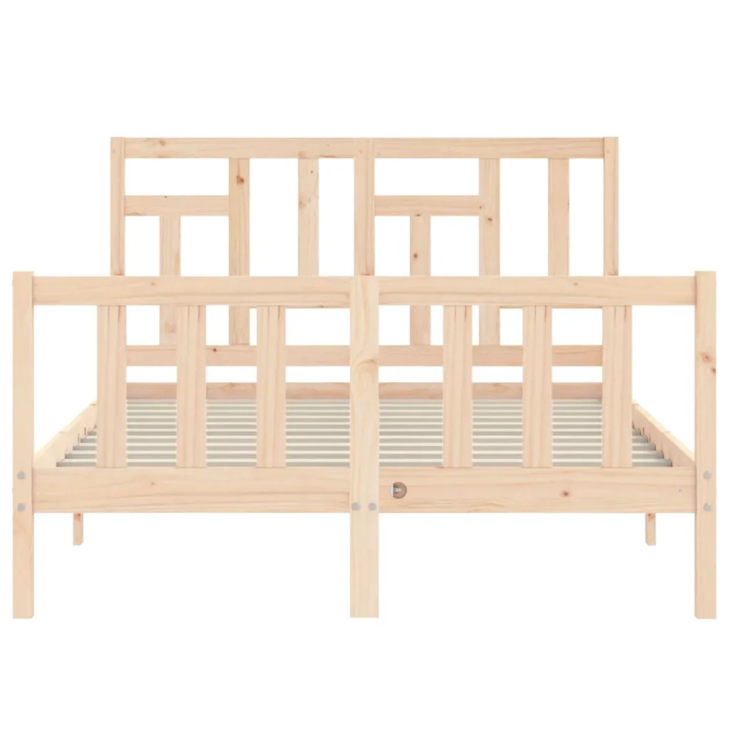 Letto matrimoniale | Letto per adulti | Giroletto senza Materasso 140x200 cm in Legno Massello di Pino - Image 6