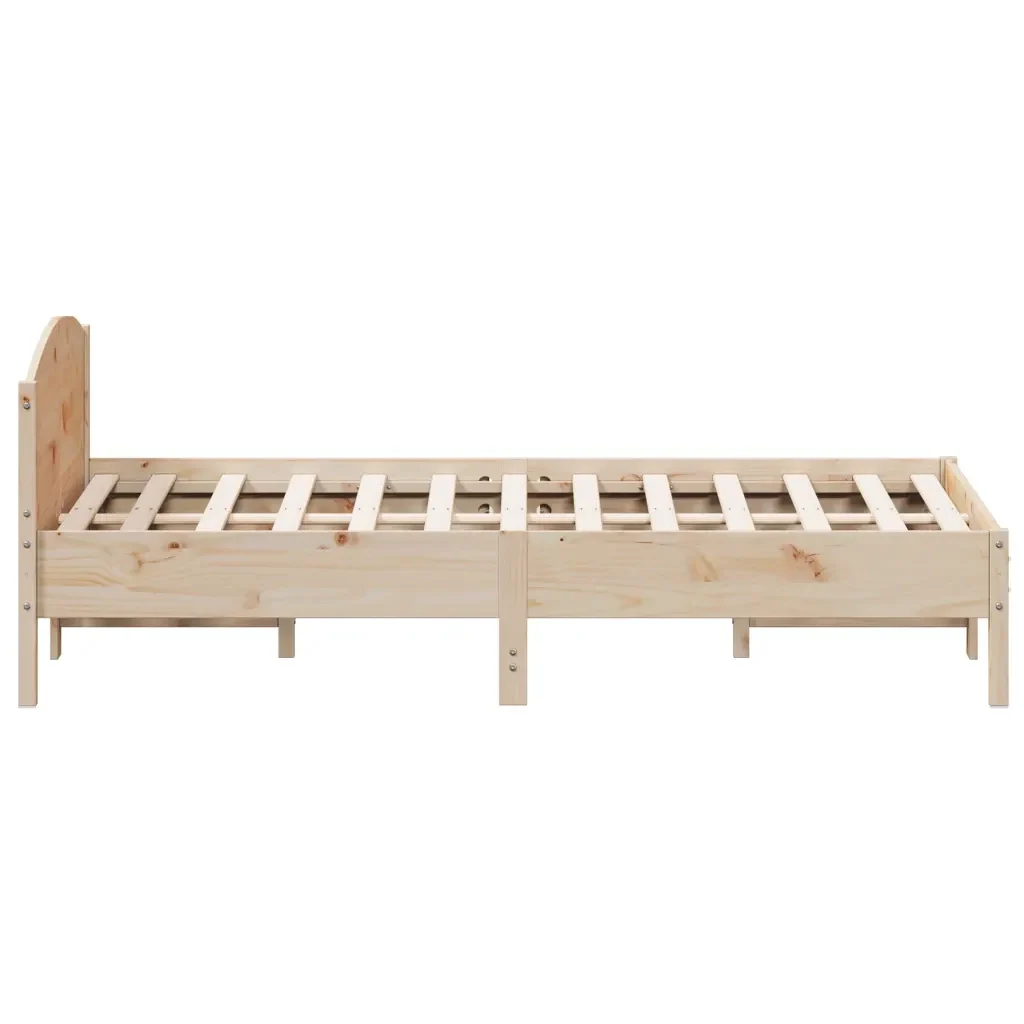 Letto matrimoniale | Letto per adulti | Giroletto senza Materasso 160x200 cm in Legno Massello di Pino - Image 5