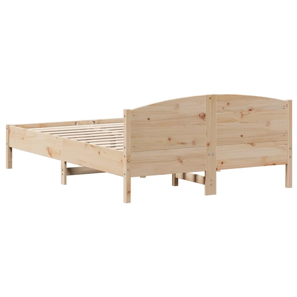Letto matrimoniale | Letto per adulti | Giroletto senza Materasso 160x200 cm in Legno Massello di Pino - Image 6