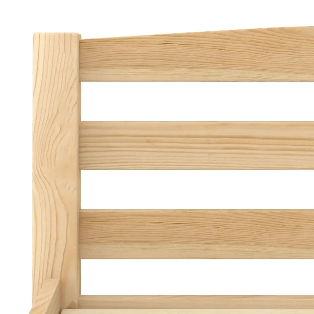 Letto matrimoniale | Letto per adulti | Giroletto senza Materasso 160x200 cm in Legno Massello di Pino - Image 6