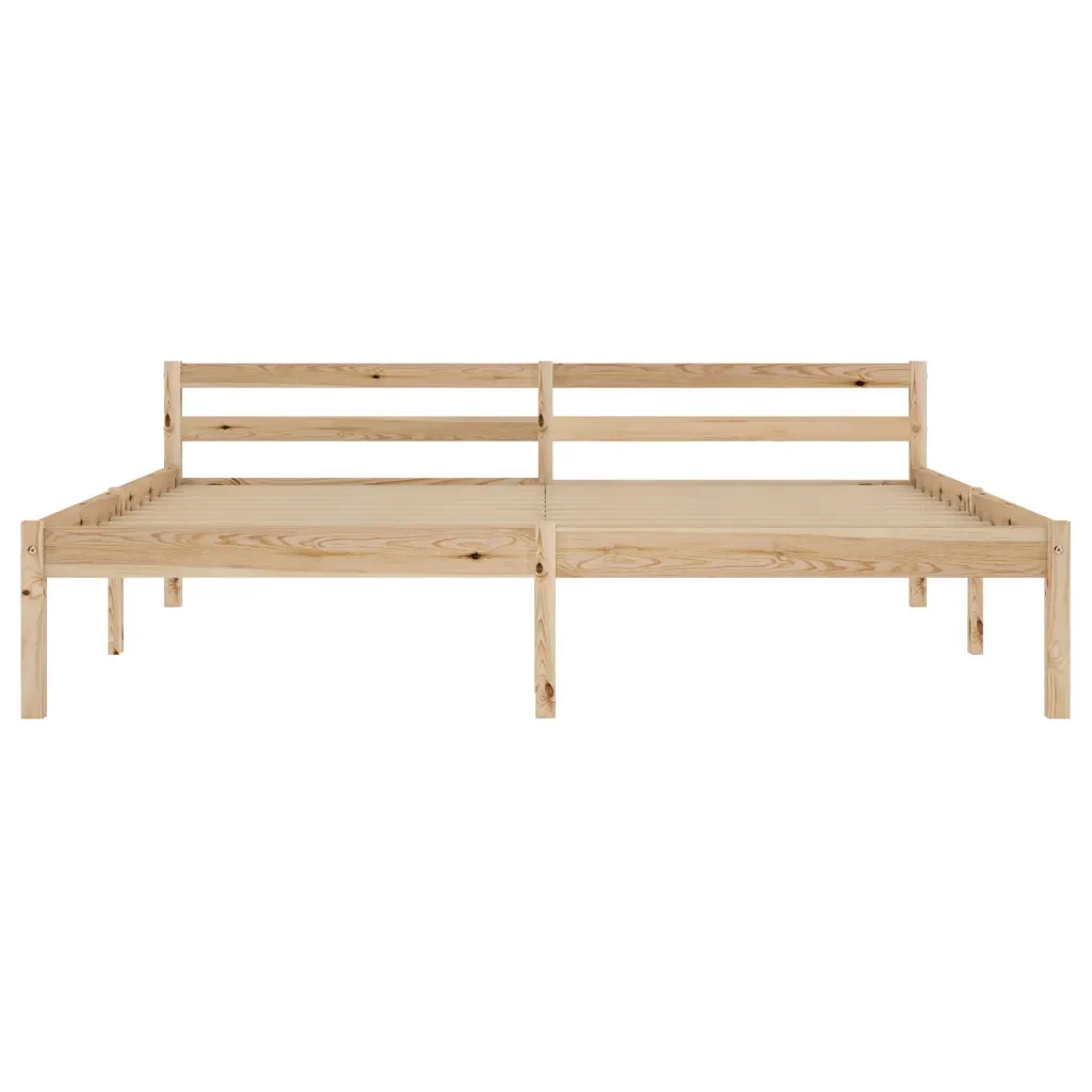 Letto matrimoniale | Letto per adulti | Giroletto senza Materasso 160x200 cm in Legno Massello di Pino - Image 4