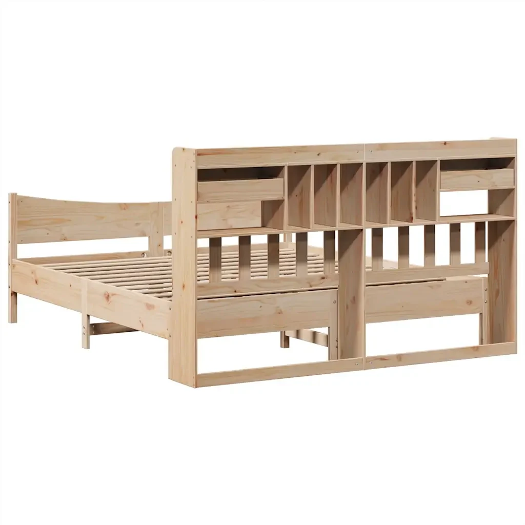 Letto matrimoniale | Letto per adulti | Giroletto senza Materasso 180x200 cm in Legno Massello di Pino - Image 8