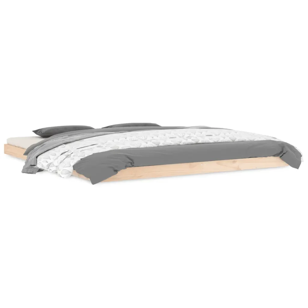 Letto matrimoniale | Letto per adulti | Giroletto senza Materasso 180x200 cm in Legno Massello di Pino