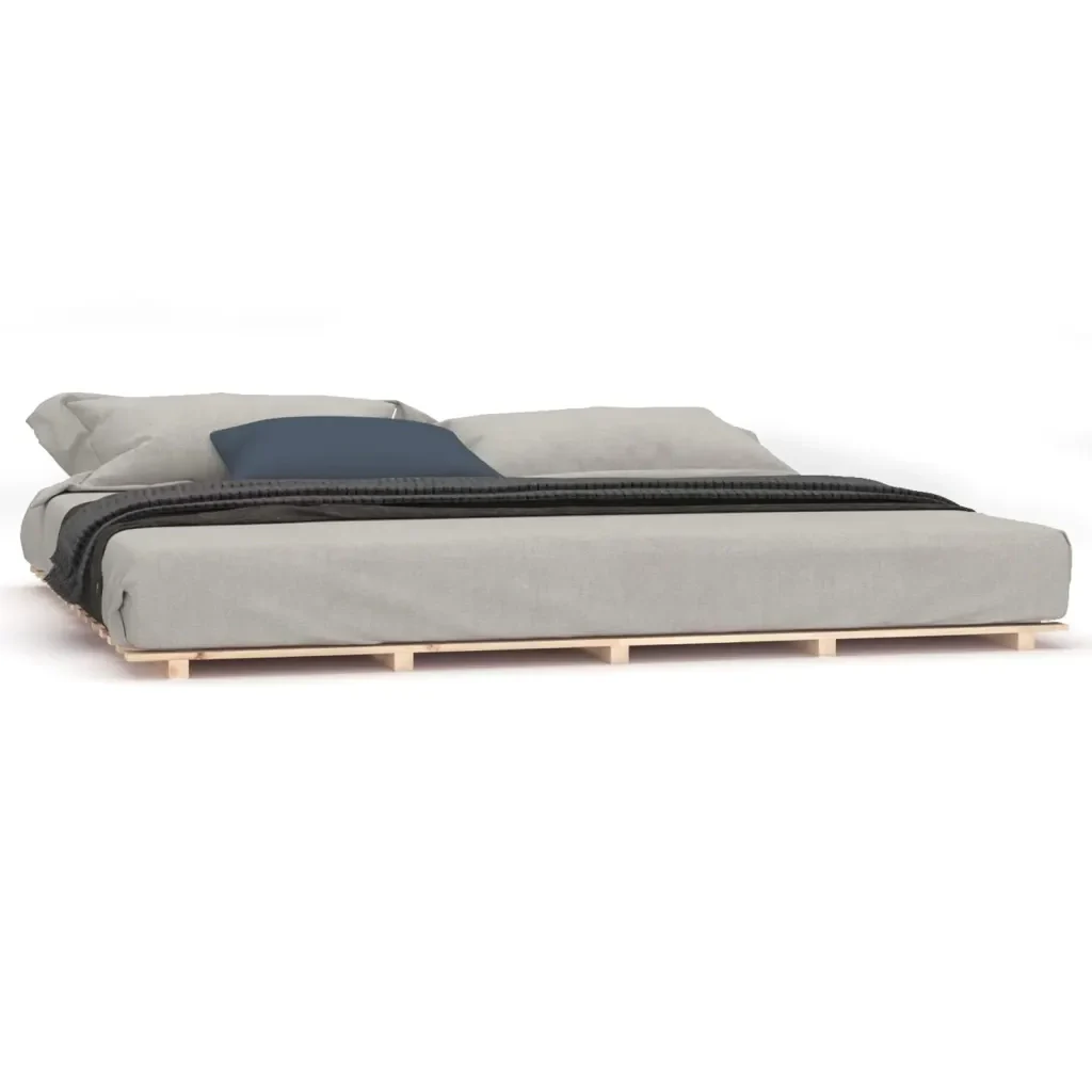 Letto matrimoniale | Letto per adulti | Giroletto senza Materasso 180x200 cm in Legno Massello di Pino