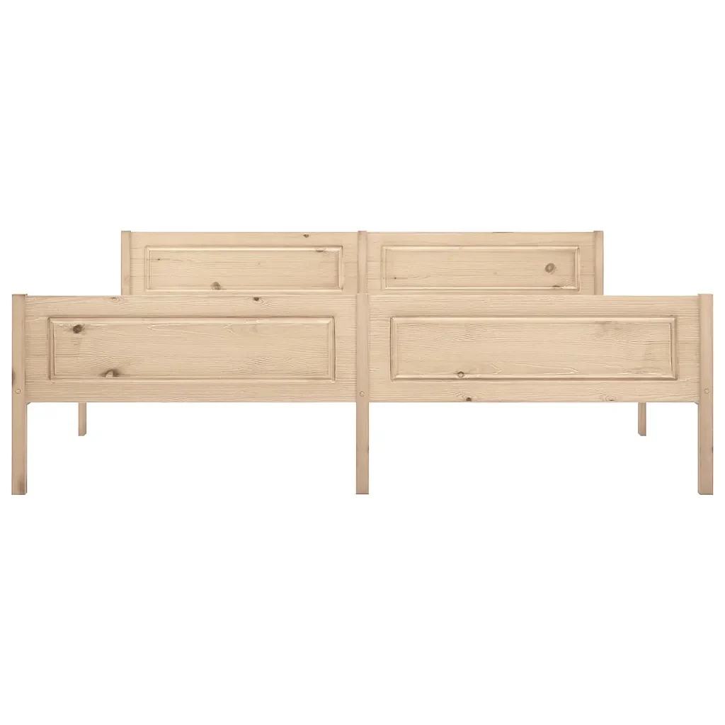 Letto matrimoniale | Letto per adulti | Giroletto senza Materasso 180x200 cm in Legno Massello di Pino - Image 4