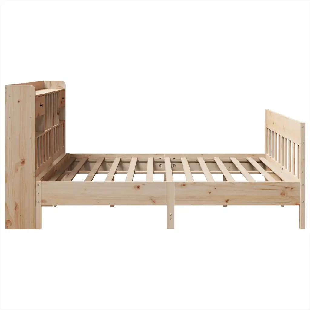 Letto matrimoniale | Letto per adulti | Giroletto senza Materasso 180x200 cm in Legno Massello di Pino - Image 7