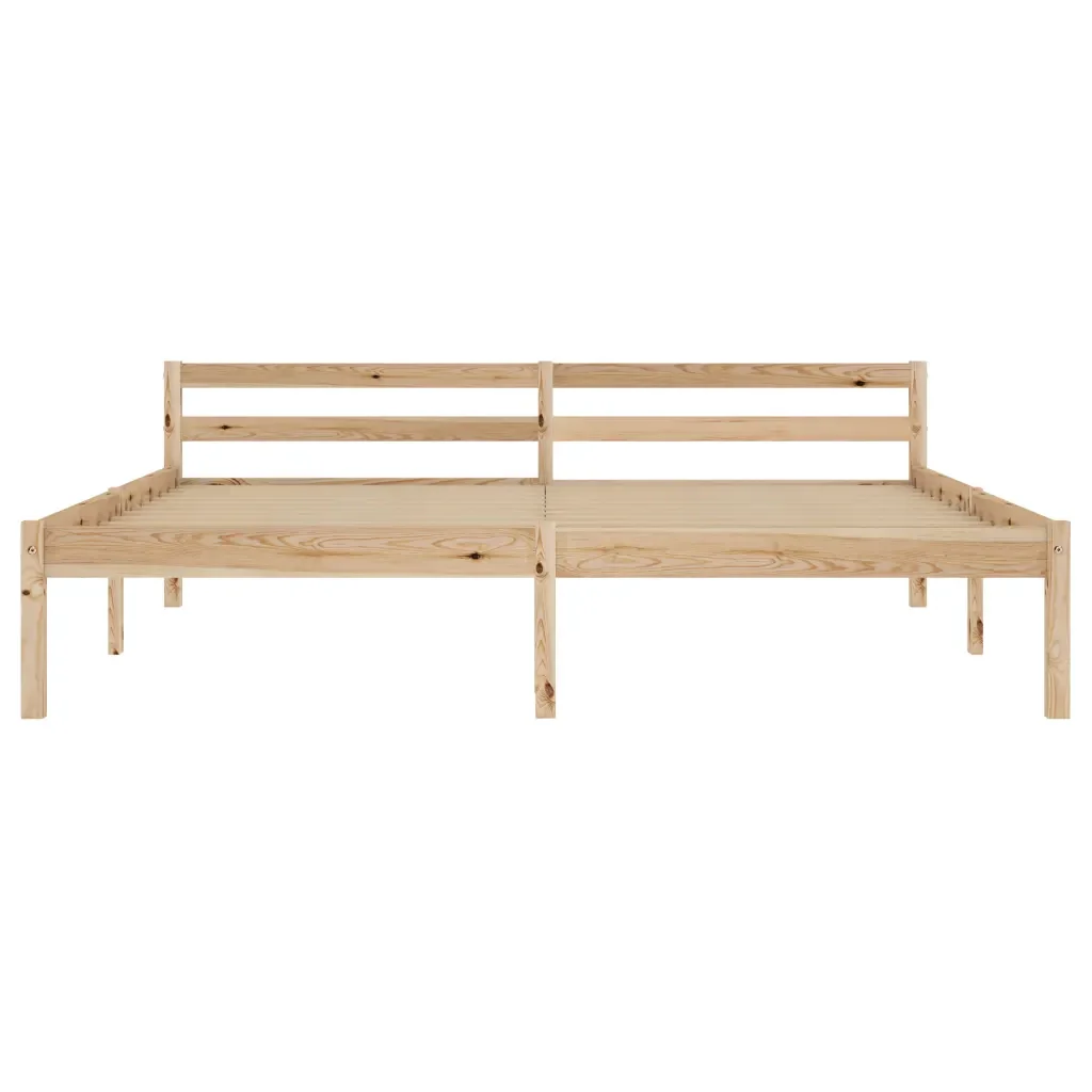 Letto matrimoniale | Letto per adulti | Giroletto senza Materasso 180x200 cm in Legno Massello di Pino - Image 4