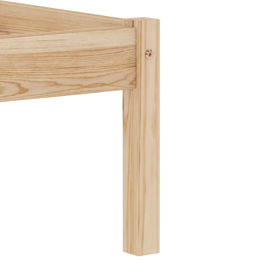 Letto matrimoniale | Letto per adulti | Giroletto senza Materasso 180x200 cm in Legno Massello di Pino - Image 6