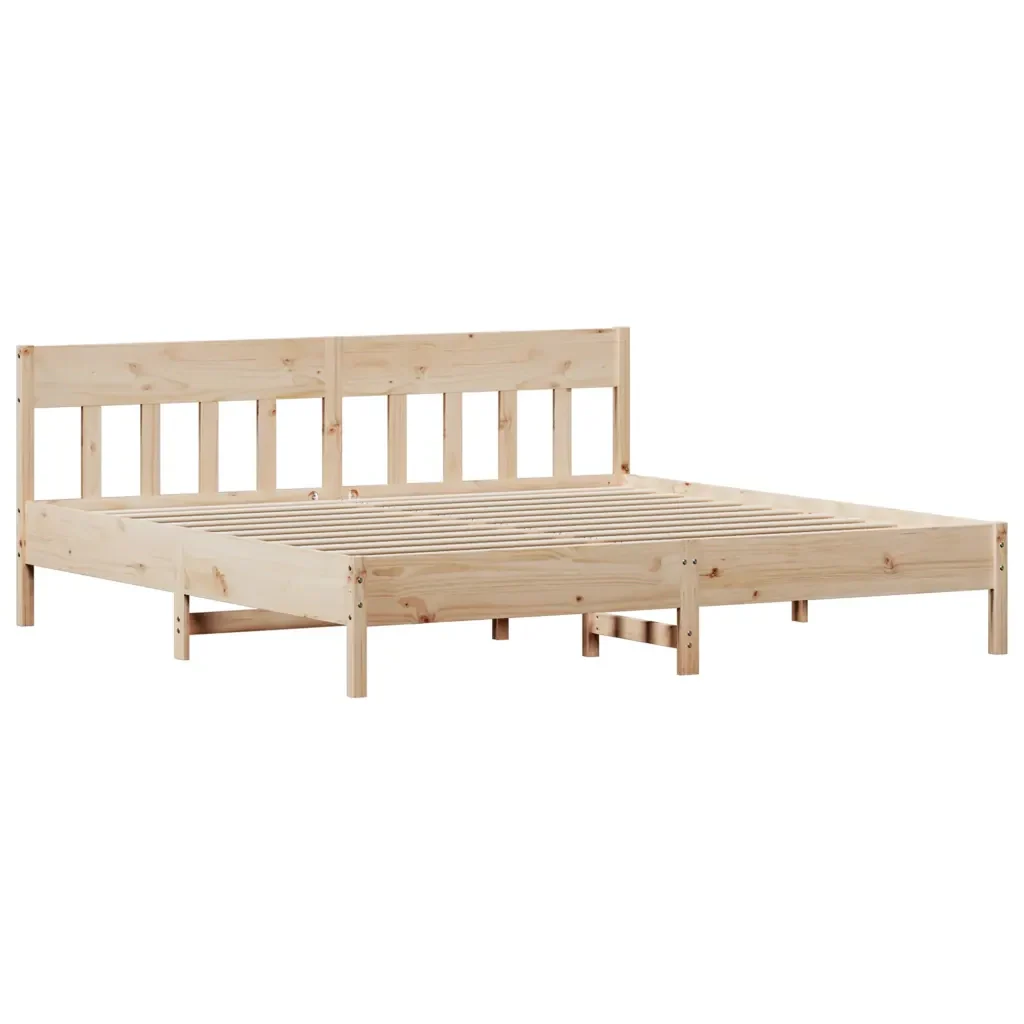 Letto matrimoniale | Letto per adulti | Giroletto senza Materasso 180x200 cm in Legno Massello di Pino - Image 4