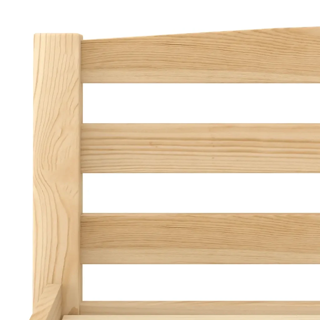 Letto matrimoniale | Letto per adulti | Giroletto senza Materasso 200x200 cm in Legno Massello Pino - Image 6