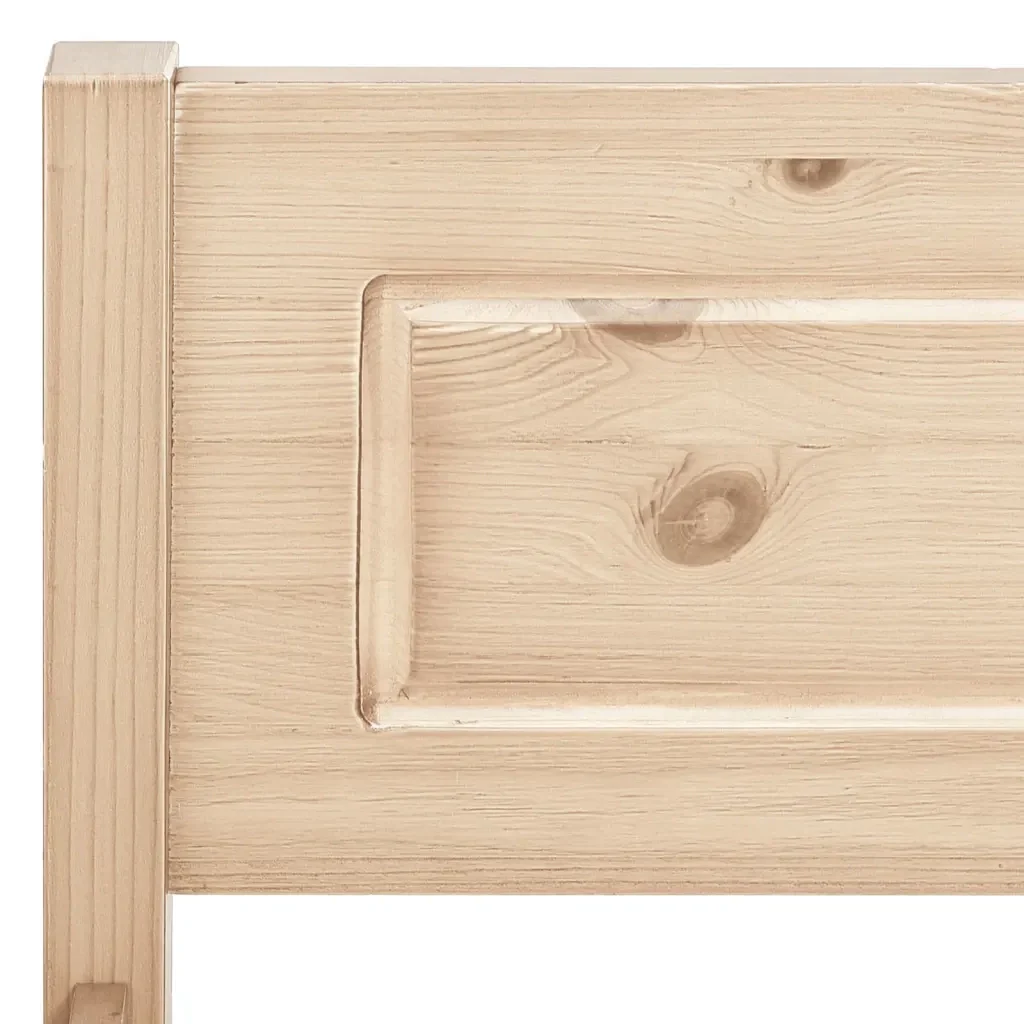 Letto matrimoniale | Letto per adulti | Giroletto senza Materasso 200x200 cm in Legno Massello Pino - Image 5