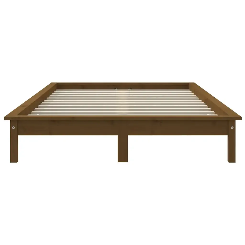 Letto matrimoniale | Letto per adulti | Giroletto senza Materasso Ambra 140x190 in Legno Massello - Image 5