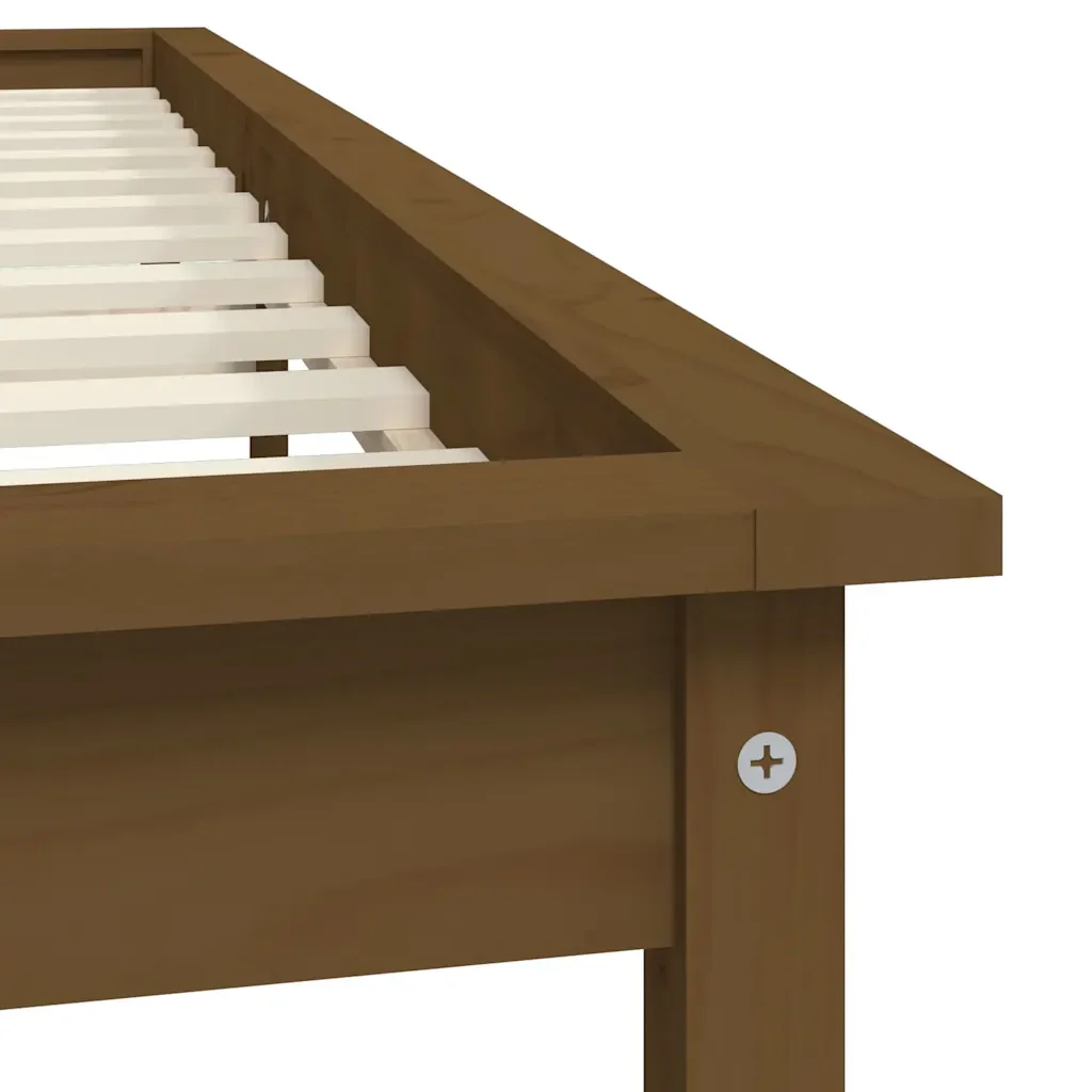Letto matrimoniale | Letto per adulti | Giroletto senza Materasso Ambra 140x190 in Legno Massello - Image 7