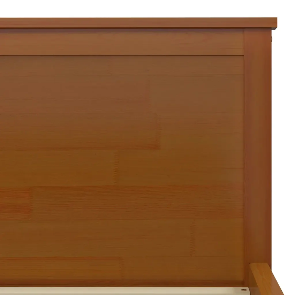 Letto matrimoniale | Letto per adulti | Giroletto senza Materasso Ambra in Legno di Pino 200x200 cm - Image 6