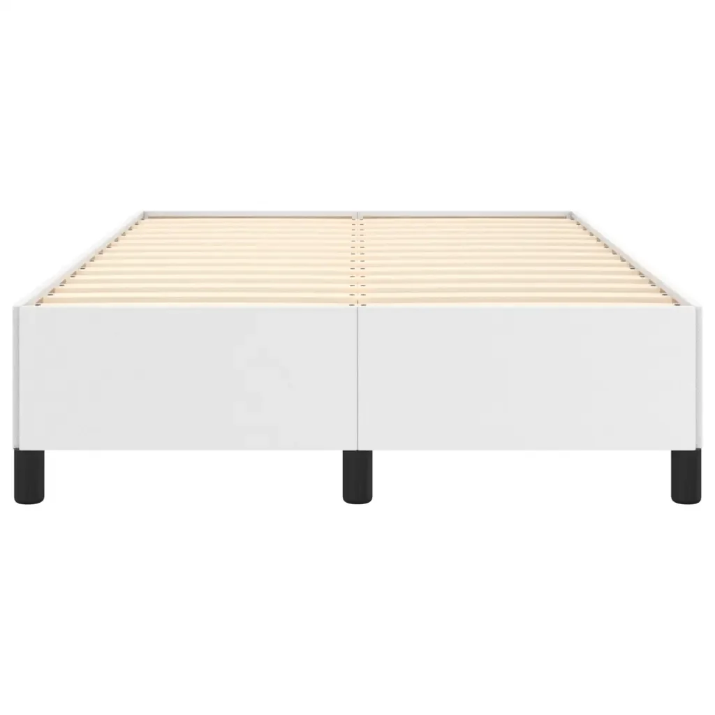 Letto matrimoniale | Letto per adulti | Giroletto senza Materasso Bianco 120x190 cm Similpelle - Image 5
