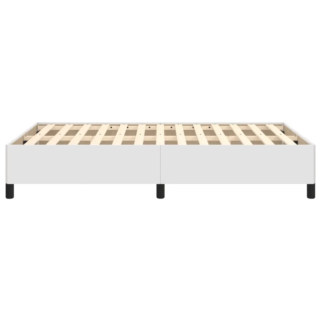 Letto matrimoniale | Letto per adulti | Giroletto senza Materasso Bianco 120x190 cm Similpelle - Image 6