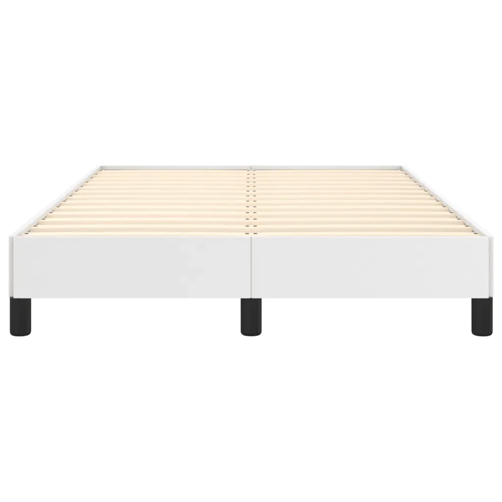 Letto matrimoniale | Letto per adulti | Giroletto senza Materasso Bianco 120x190 cm Similpelle - Image 5