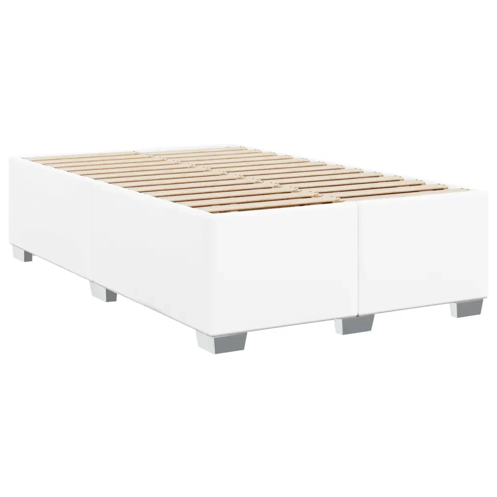 Letto matrimoniale | Letto per adulti | Giroletto senza Materasso Bianco 120x190 cm Similpelle - Image 3
