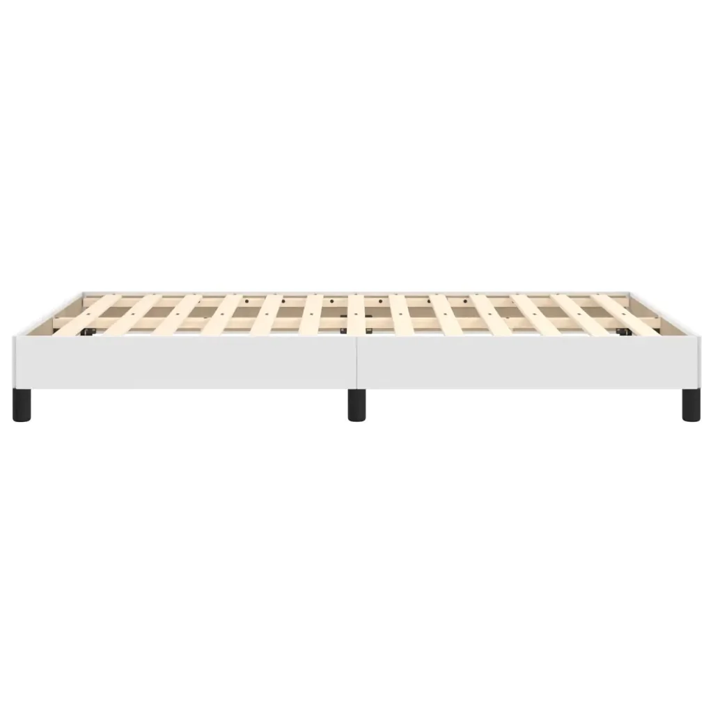 Letto matrimoniale | Letto per adulti | Giroletto senza Materasso Bianco 120x190 cm Similpelle - Image 6