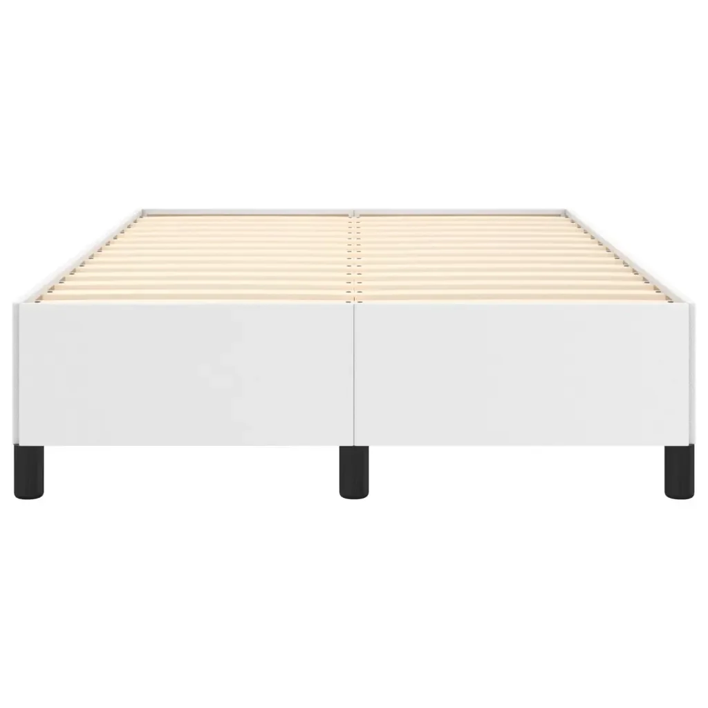 Letto matrimoniale | Letto per adulti | Giroletto senza Materasso Bianco 120x190 cm Similpelle - Image 5