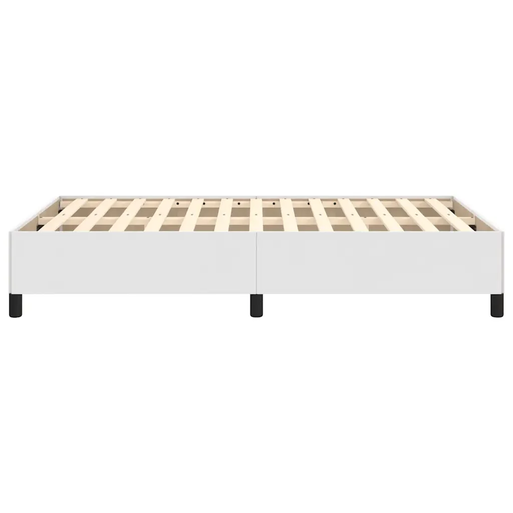 Letto matrimoniale | Letto per adulti | Giroletto senza Materasso Bianco 120x190 cm Similpelle - Image 6