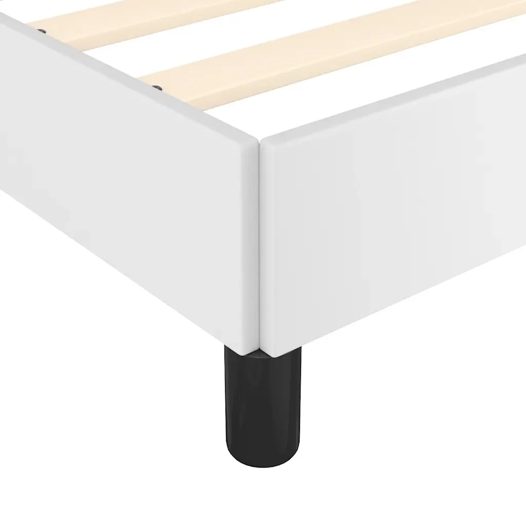 Letto matrimoniale | Letto per adulti | Giroletto senza Materasso Bianco 120x190 cm Similpelle - Image 7