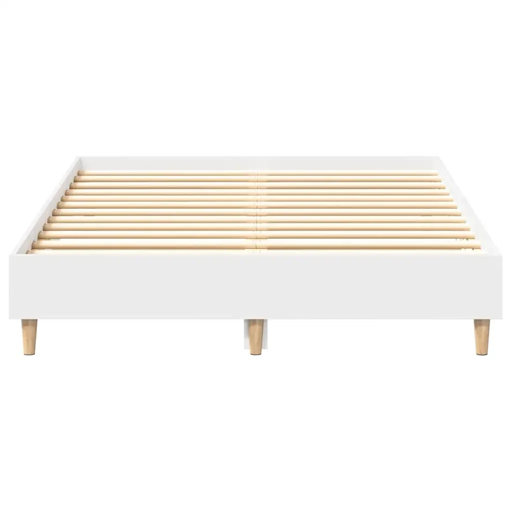 Letto matrimoniale | Letto per adulti | Giroletto senza Materasso Bianco 120x190cm in Legno Multistrato - Image 5