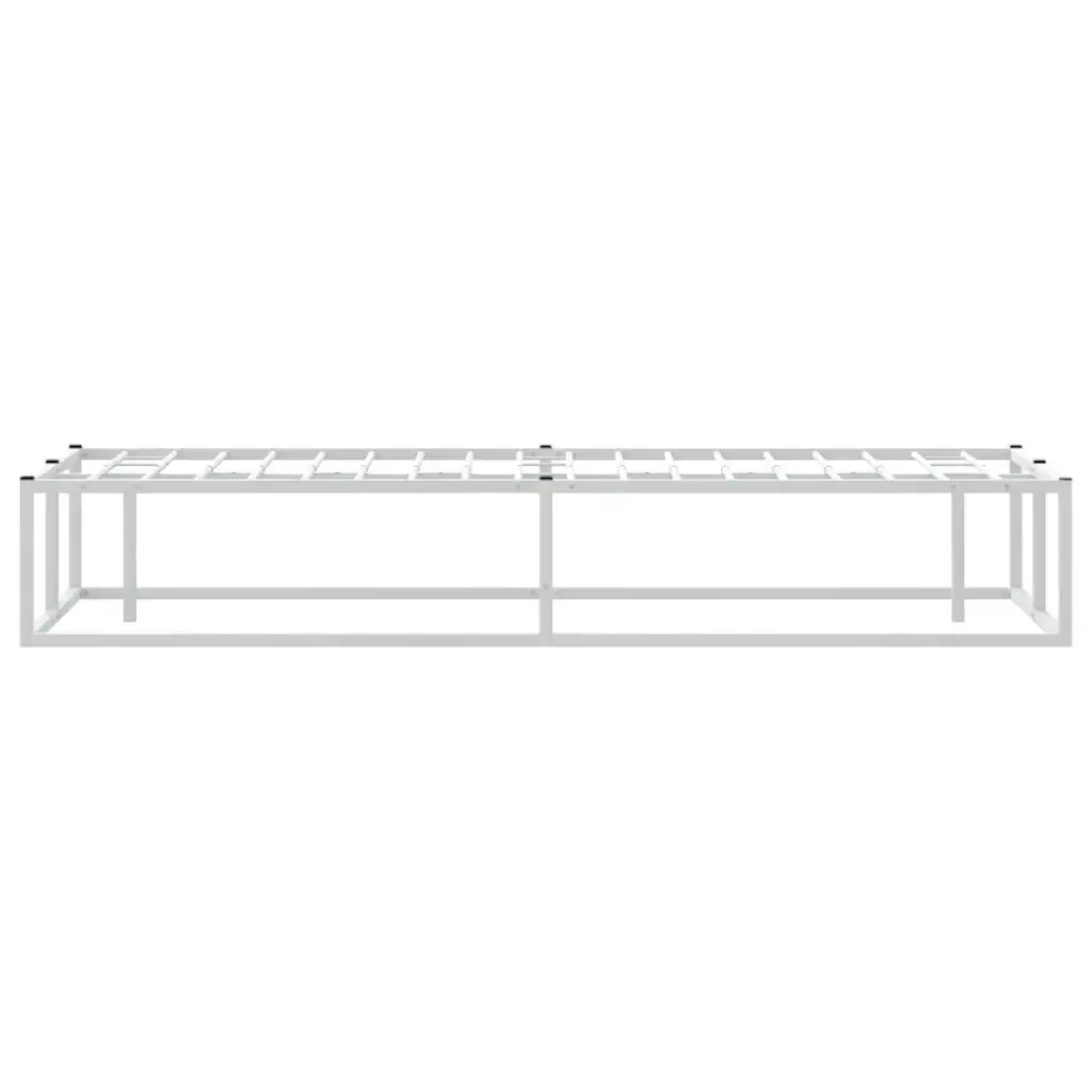 Letto matrimoniale | Letto per adulti | Giroletto senza Materasso Bianco 120x200 cm in Metallo - Image 5