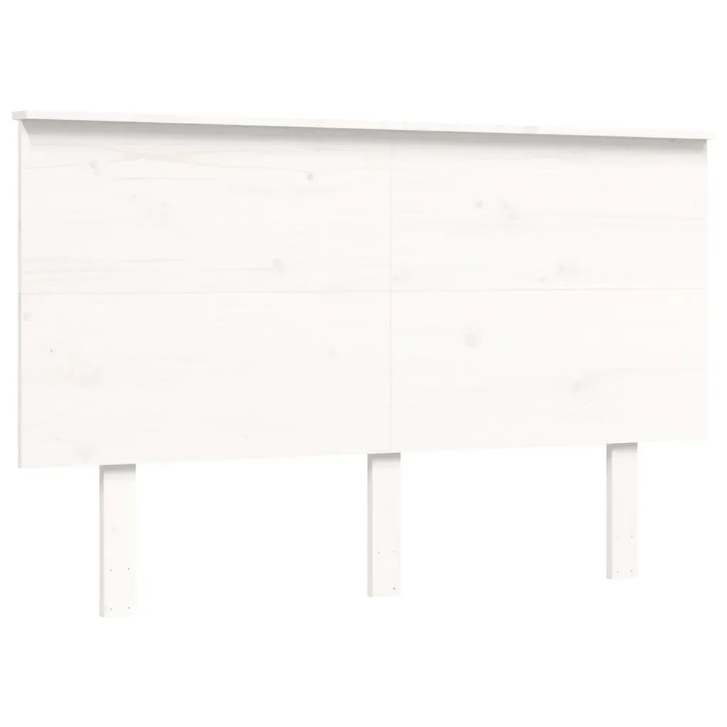 Letto matrimoniale | Letto per adulti | Giroletto senza Materasso Bianco 120x200 cm Legno Massello Pino - Image 8