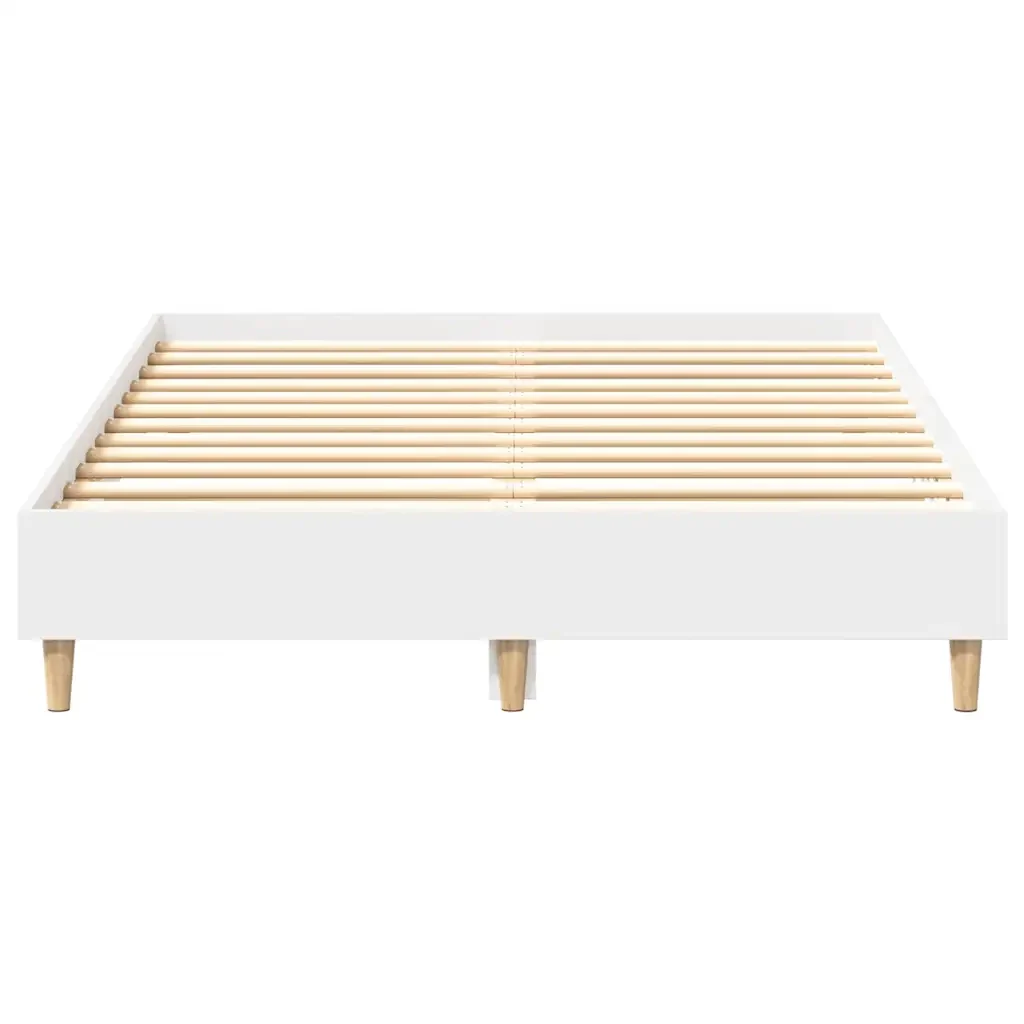 Letto matrimoniale | Letto per adulti | Giroletto senza Materasso Bianco 120x200 cm Legno Multistrato - Image 5