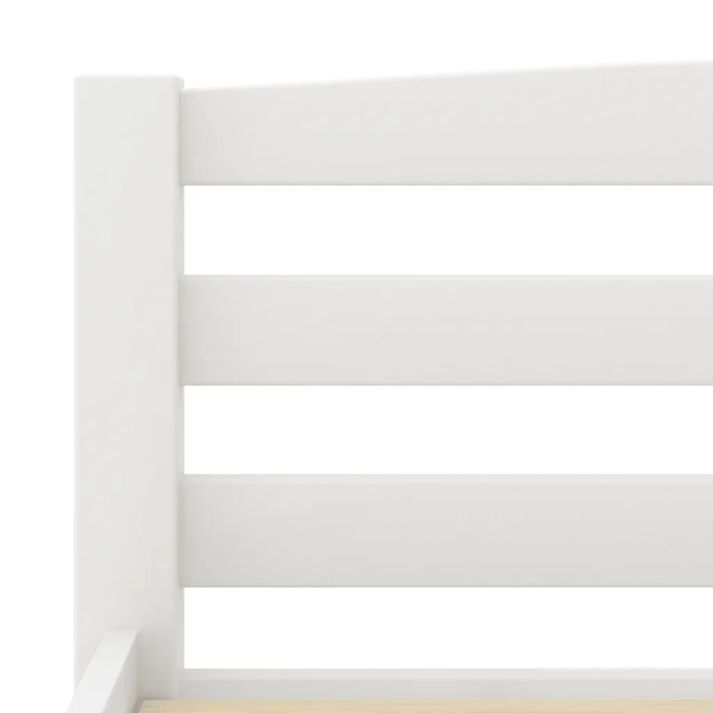 Letto matrimoniale | Letto per adulti | Giroletto senza Materasso Bianco 140x200 cm in Legno di Pino - Image 6